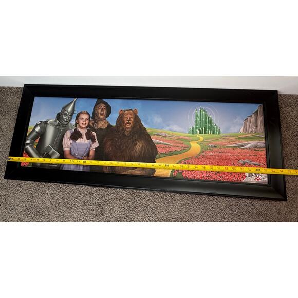 Wizard of Oz Framed Art Panoramic Picture Featuring Dorothy and Friends 39x15 - Picture 11 of 12